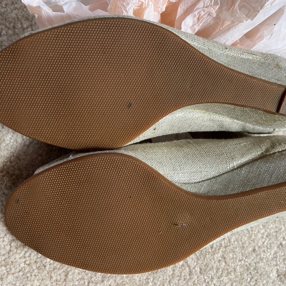 Linen, wedge open toe shoes - Picture 3 of 3